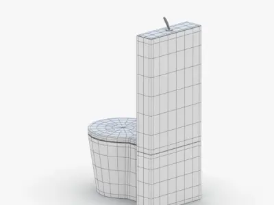 1541 - Toilet Low-poly 3D model