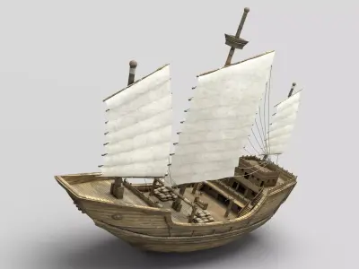 Ancient Chinese Ship 02 3D model