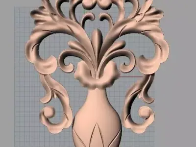 European furniture 3D relief models for CNC wood engraving E204 3D model