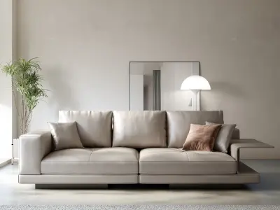 Pixels and Flowers living room interior scene 3D model