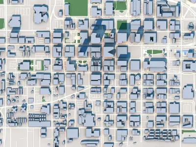 Omaha City in Nebraska USA  3D model
