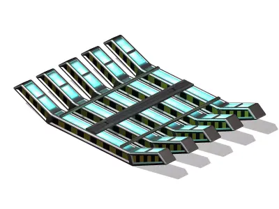 Satellite City Objects - Track 21 3D model