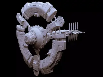 Futuristic Sci-Fi Zeneth Station 3D model