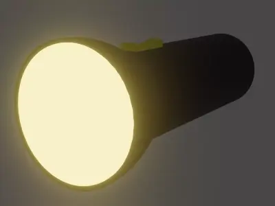 Glowing Flashlight Low-poly 3D model