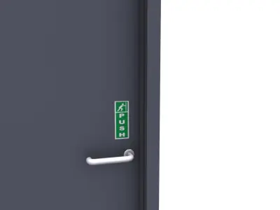 Single Door Low-poly 3D model