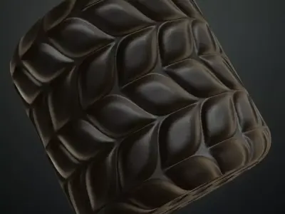 Dark Stylized Dragon Scale Pattern PBR Seamless Texture