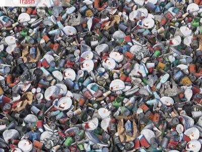 Ultra realistic Textures Trash Set PBR  3D model