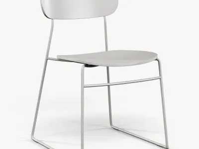 Modus PLC Wire plywood seat chair 3D model