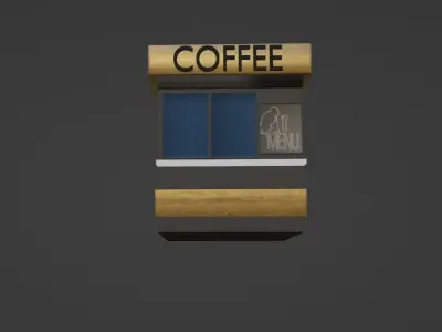 coffee stall 3d model 3D model