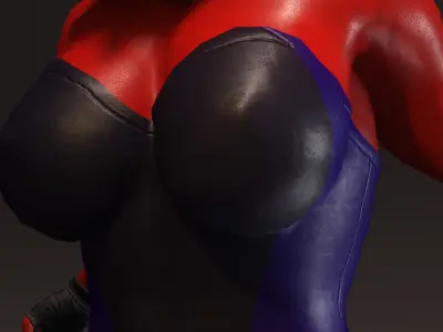 Red She-Hulk  Low-poly 3D model