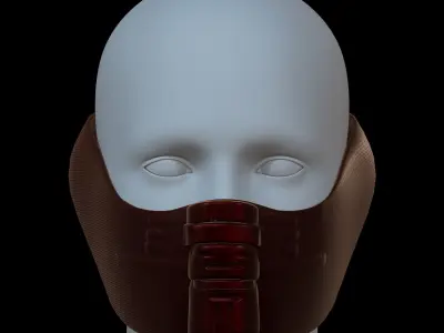 Gas mask helmet 3d model scifi Low-poly  Low-poly 3D model