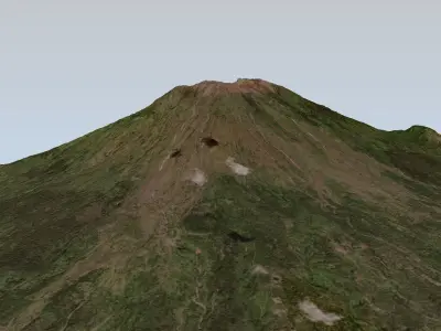 Mount Agung volcano Bali 3d model Low-poly 3D model