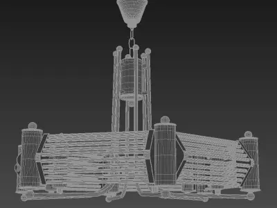 Chandelier on 6 light points FARAON 3d model 3D model