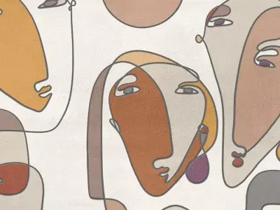 Abstract Line Faces Texture