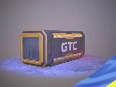 Sci-Fi Container Game Ready Low-poly 3D model purchase
