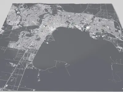 Cityscape Geelong Australia 3D model
