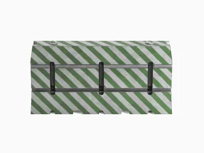 Dirty Traffic Barrier 04 3D model