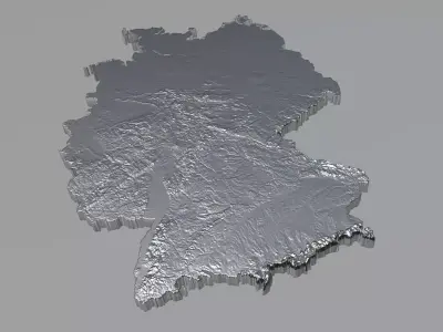 Germany Deutschland Terrain Country 3D model