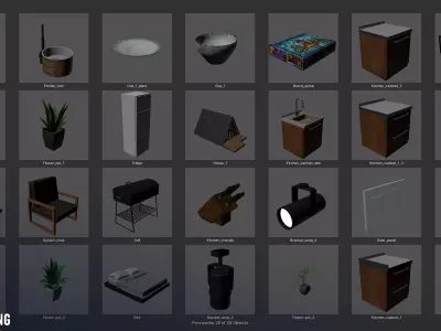 Glamping - recreation area 3D model