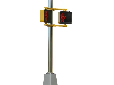 Traffic Light 08 Low-poly 3D model