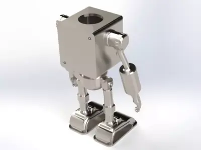 Stylized Robot 3D Print Ready Mechanical Robot Figure STL File 3D print model