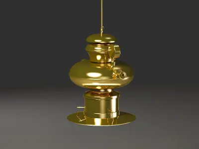 Old pumping gas lamp lighting 3D model