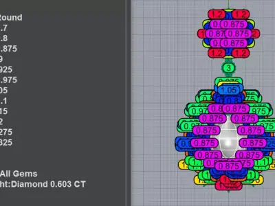 Magnificent Art Deco Chandelier Pearl Earrings 3D print model