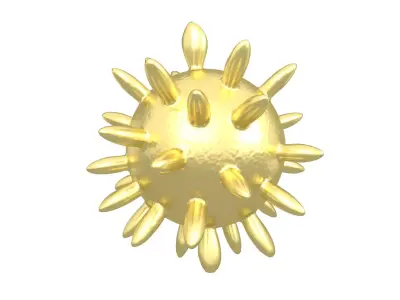 Virus v4 010 Low-poly 3D model