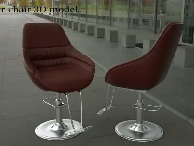 Hair Salon Chair 3D model 3D model