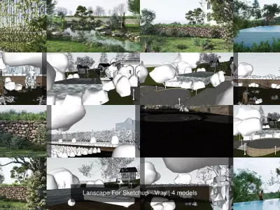 Lanscape For Sketchup - Vray 3D Model Pack