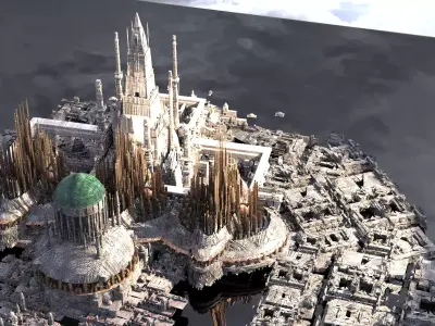 High palace of heaven Kitbash 3D model