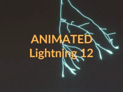 Animated Lightning v12 Low-poly 3D model