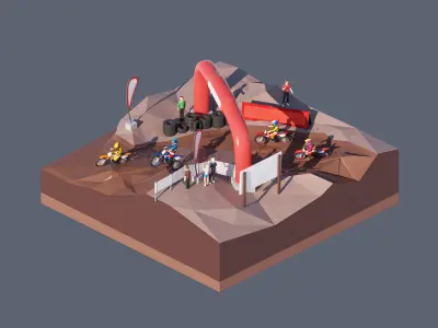 land 32A Low-poly 3D model