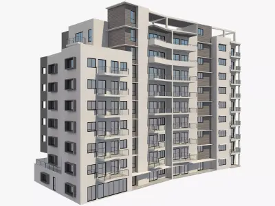 Apartment Building 7 3D model