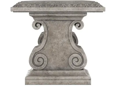 Stone Garden Bench 3D model