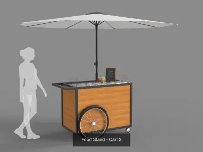 Food Stands - Carts 3D Model Pack
