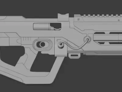 sci-fi gun 3D model 22