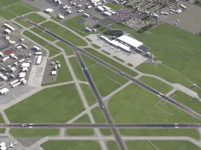 Madison Dane County Airport Low-poly 3D model