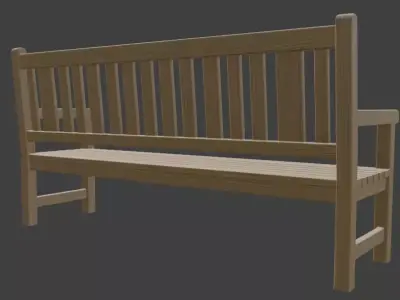 Classic Park Bench 3D Model 3D model buy