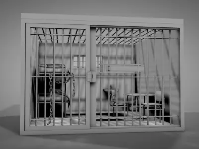 Prison Jail Cell Low-poly 3D model
