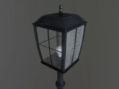 Superfuntimes Lamp Post Low-poly 3D model