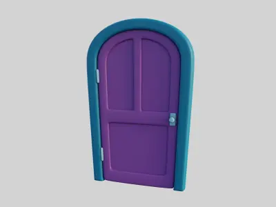 Cartoon Door 12b 3D model