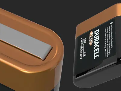 Duracell 4-5 Volt Battery 3D model