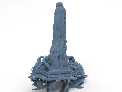 Leviathan dragon crystal Wraith gate 3D model