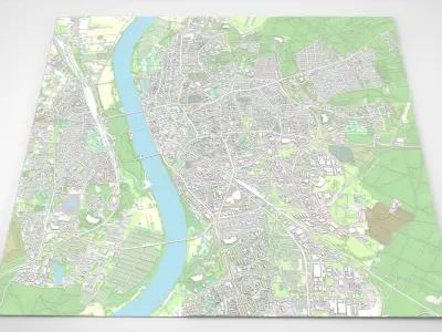 Cityscape Torun Poland 3D model