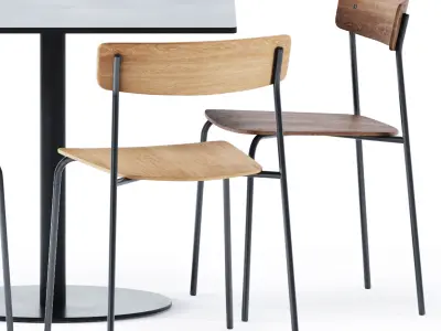 Square T-Table by Tribu 3D model