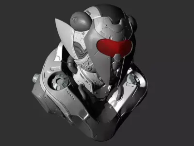 Mecha Head 3D print model