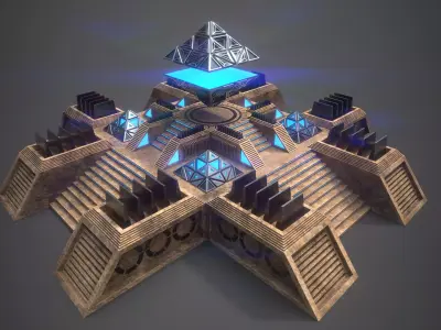 Star Gate Portal Two Low-poly 3D model