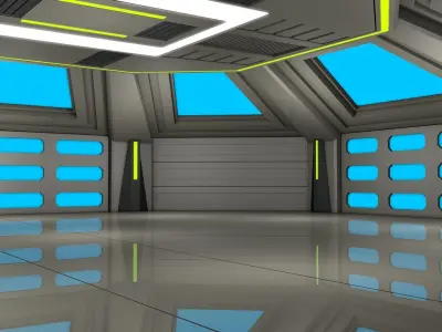 Sci Fi Room 3D model 35