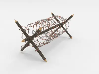 Barb Wire Obstacle 3D model